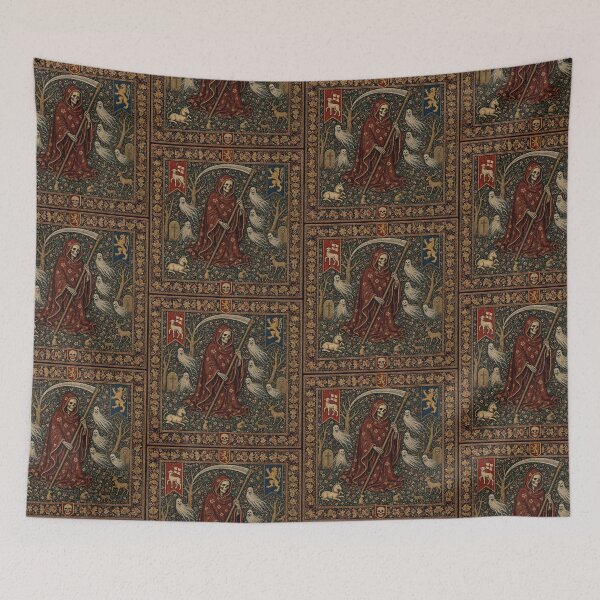 Item preview, Medieval style Halloween Tapestry  Grim Reaper designed and sold by Vintage Designs +.