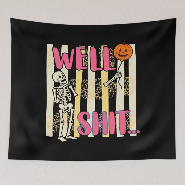Item preview, Well Shit Funny Skeleton Halloween Pumpkin designed and sold by KroghDs.