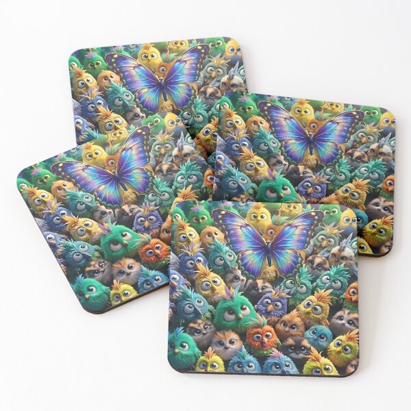 Item preview, funny birds 3d illustration designed and sold by ToxicInkArt.