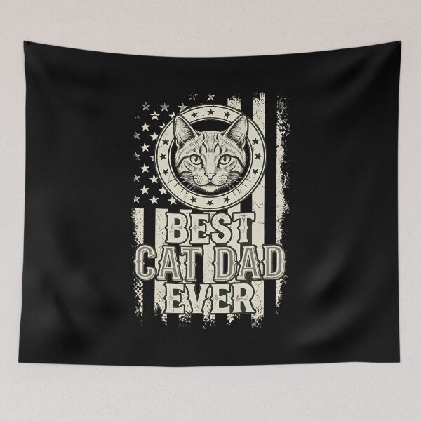 Item preview, Best Cat Dad Ever American Flag Design designed and sold by OlyvieArt.