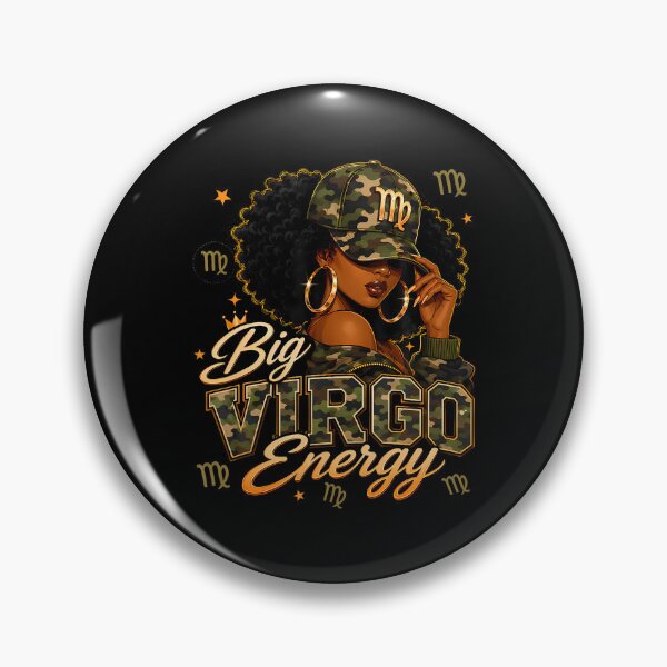 Item preview, Big Virgo Energy Camouflage Black Woman Cap Zodiac Girl designed and sold by TysonLangosh.
