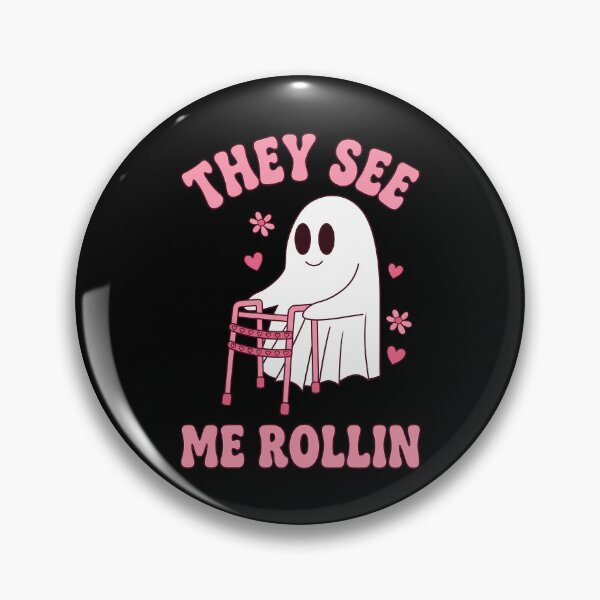 Item preview, They See Me Rollin Funny Halloween Ghost Women designed and sold by KroghDs.
