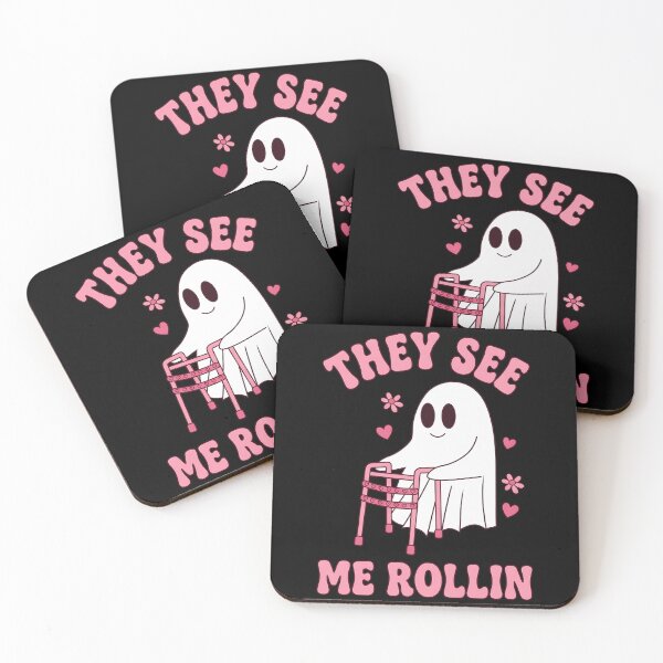 Item preview, They See Me Rollin Funny Halloween Ghost Women designed and sold by KroghDs.
