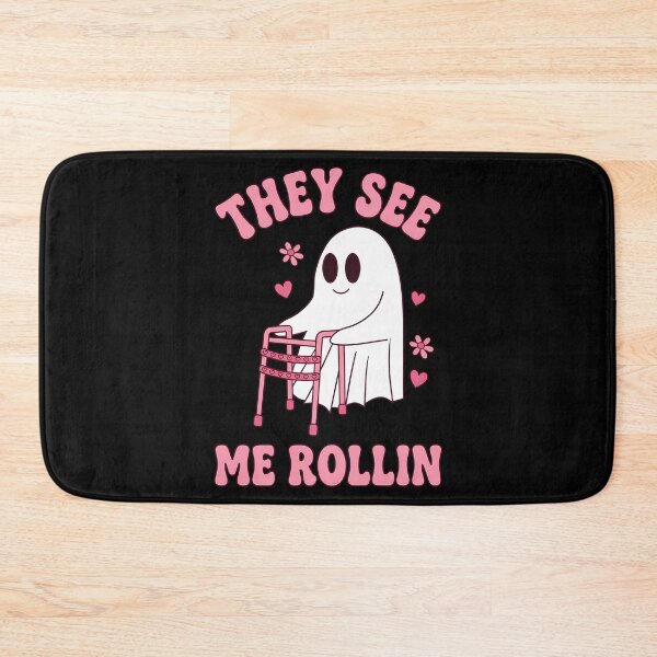 Item preview, They See Me Rollin Funny Halloween Ghost Women designed and sold by KroghDs.
