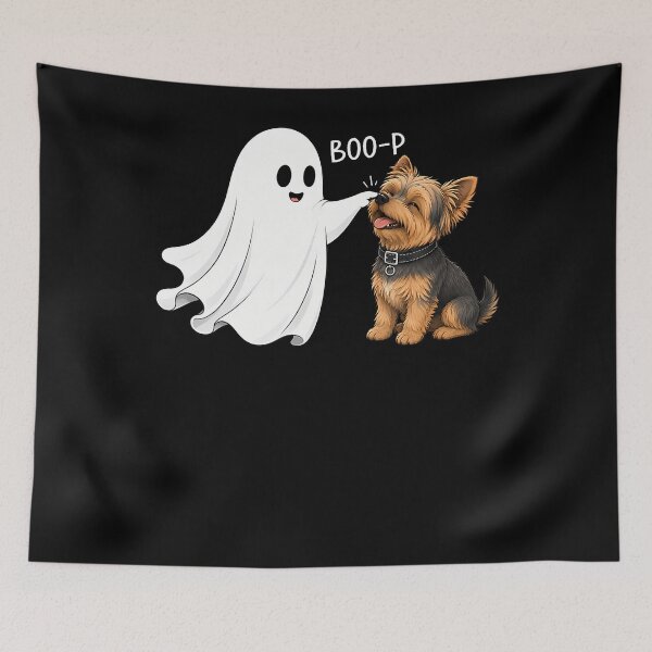 Item preview, Yorkshire Terrier Ghost Boo Boop Halloween Costume Dog Lover designed and sold by TysonLangosh.
