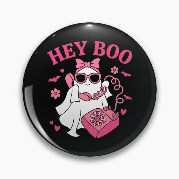 Item preview, Hey Boo Cute Pink Halloween Ghost designed and sold by KroghDs.