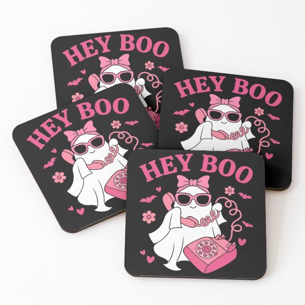 Item preview, Hey Boo Cute Pink Halloween Ghost designed and sold by KroghDs.