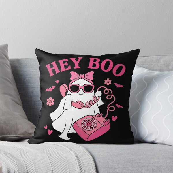 Item preview, Hey Boo Cute Pink Halloween Ghost designed and sold by KroghDs.