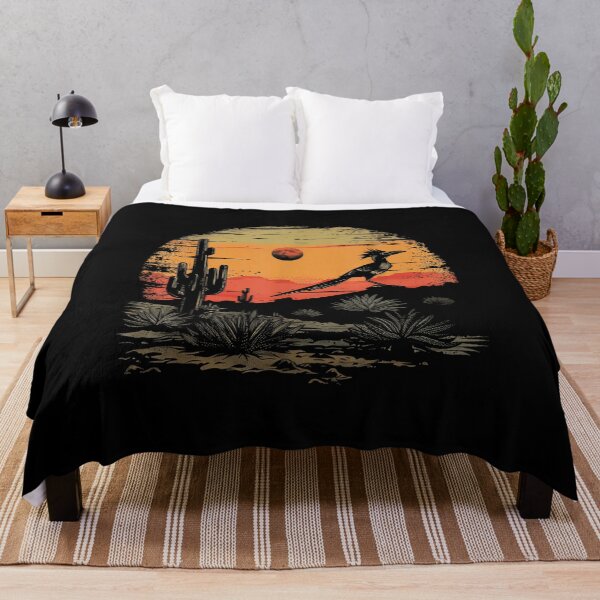 Item preview, Roadrunner Bird Desert Landscape Vintage Southwest Cactus Sunset Art designed and sold by macpeterse.