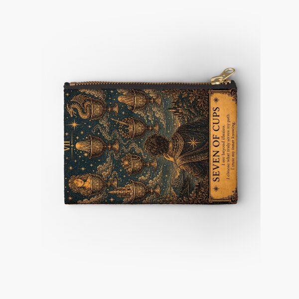 Item preview, Seven of Cups Tarot Card - Mystical Choices, Dreams & Illusion Art designed and sold by ArcanaAbsolute.