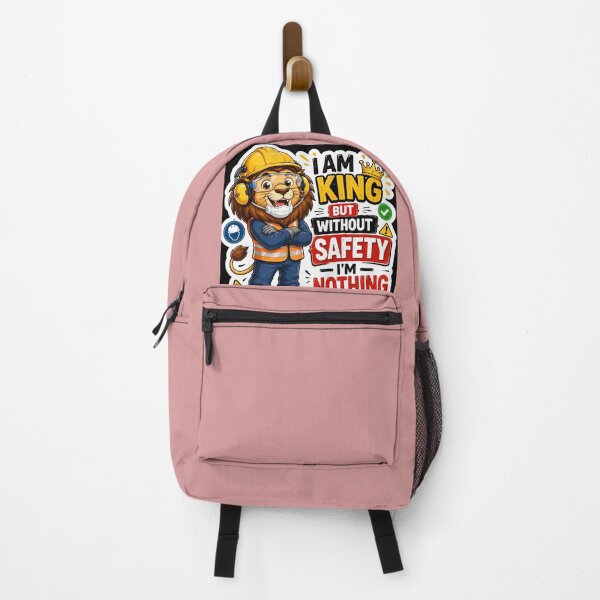 Item preview, Safety First Lion Sticker – King of Safety PPE Cartoon Workplace Safety & Construction designed and sold by vinothmech53.