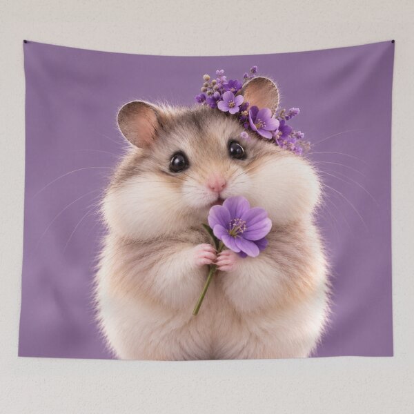 Item preview, Lavender Garden Hamster designed and sold by LiMarchee.