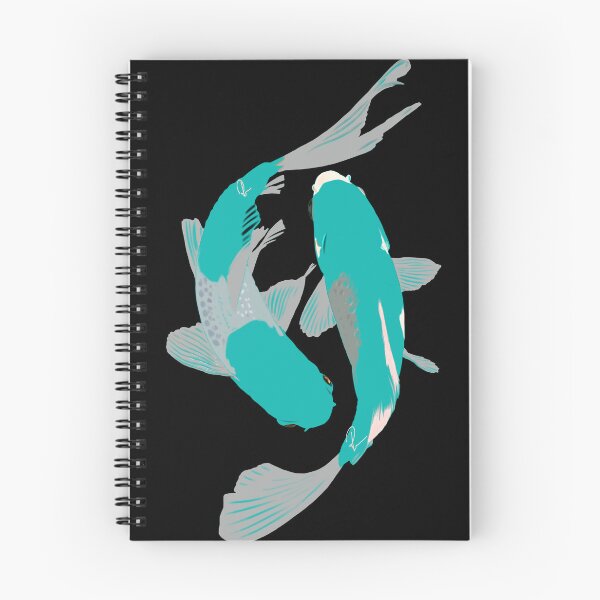 Item preview, Electric Teal Yin Yang Koi Fish Japanese Art designed and sold by Rhapsodic1290.