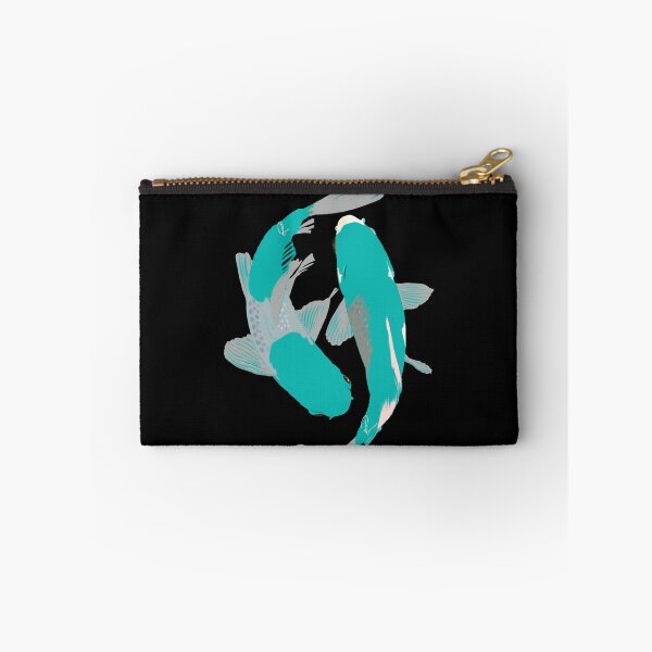 Item preview, Electric Teal Yin Yang Koi Fish Japanese Art designed and sold by Rhapsodic1290.
