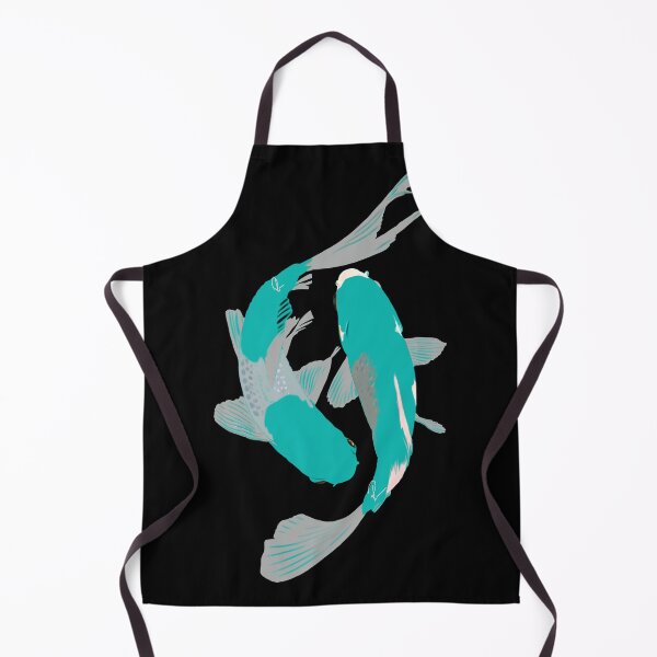 Item preview, Electric Teal Yin Yang Koi Fish Japanese Art designed and sold by Rhapsodic1290.