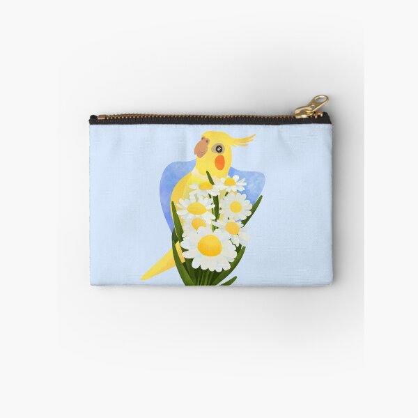 Item preview, Aesthetic Illustration of a Yellow Cockatiel with daisies designed and sold by FandomizedRose.