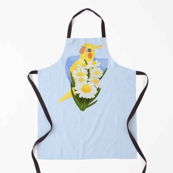 Item preview, Aesthetic Illustration of a Yellow Cockatiel with daisies designed and sold by FandomizedRose.