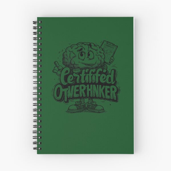 Item preview, Certified Overthinker Funny Brain Typography Design 780 designed and sold by GvenceJewelry.