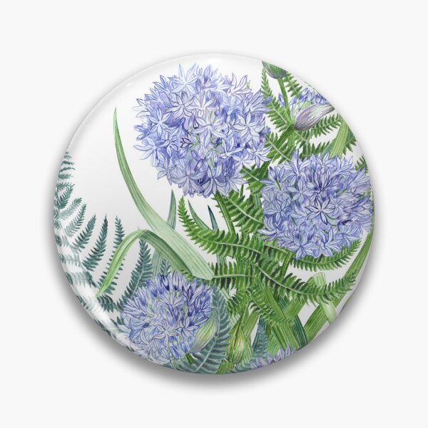 Item preview, Harmony blue flowers agapanthus with fern designed and sold by MartaHorodniczy.