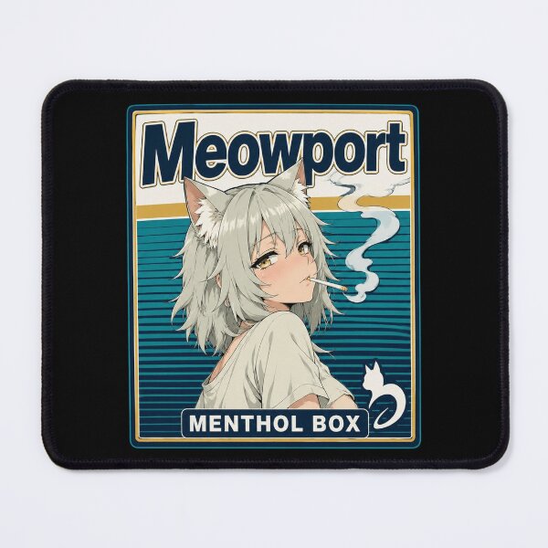 Item preview, Meowport Yani Neko Retro Chainsmoker Cat Cool Toned designed and sold by bernicepgossc.