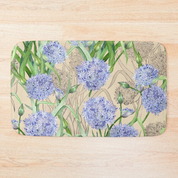Item preview, Harmony blue flowers agapanthus with fern designed and sold by MartaHorodniczy.