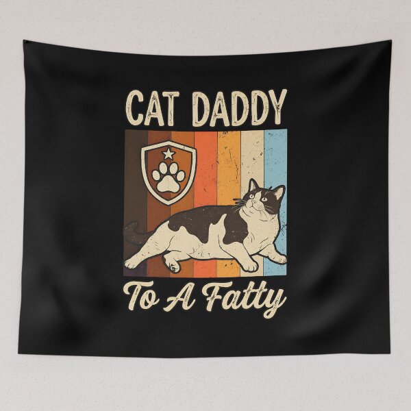 Item preview, Cat Daddy To A Fatty Retro Pet Lover Gift designed and sold by OlyvieArt.