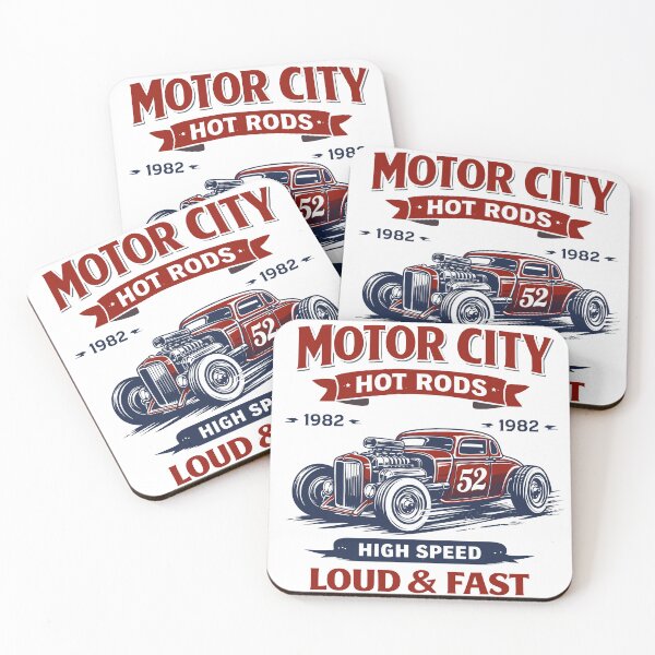 Item preview, Motor City Hot Rods Poster designed and sold by Matinez Pink.