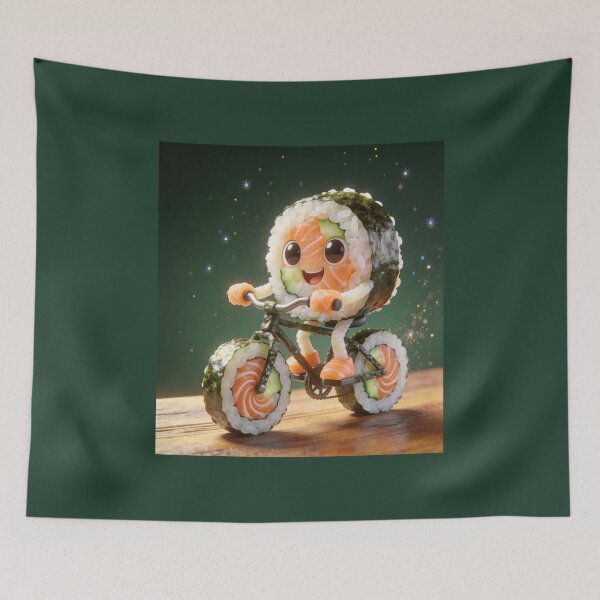 Item preview, Linda bicicleta de alga nori con ruedas de sushi designed and sold by OksArtStudio.