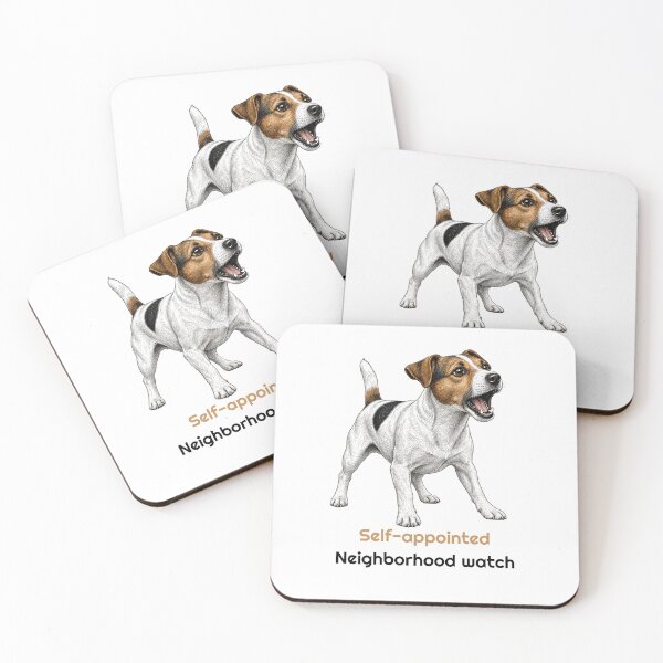 Item preview, Funny Jack Russell Neighborhood Watch Quote designed and sold by bluesquidink.