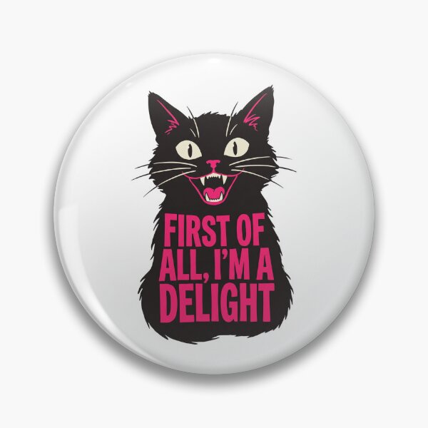 Item preview, First of All I'm a Delight Roaring Black cat designed and sold by dudelinart.