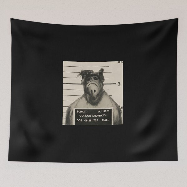 Item preview, Gordon Shumway Mugshot Retro Comedy designed and sold by Damonottlieb.