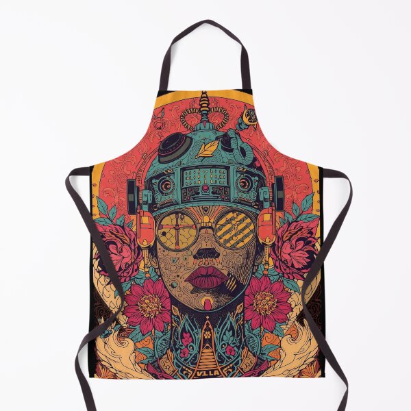 Item preview, Psychedelic Cyber Bloom: Retro Cyberpunk Poster Art designed and sold by  Mythical Entanglement.