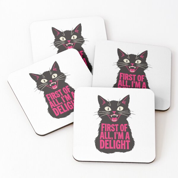 Item preview, First of All I'm a Delight Roaring Black cat designed and sold by dudelinart.
