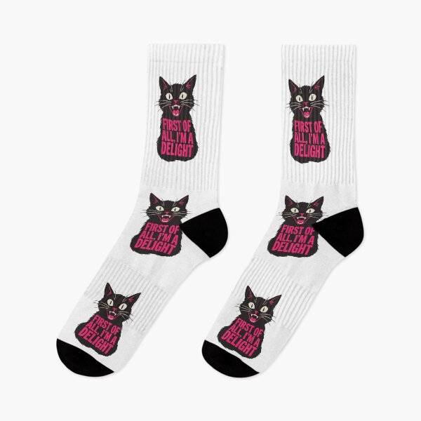 Item preview, First of All I'm a Delight Roaring Black cat designed and sold by dudelinart.
