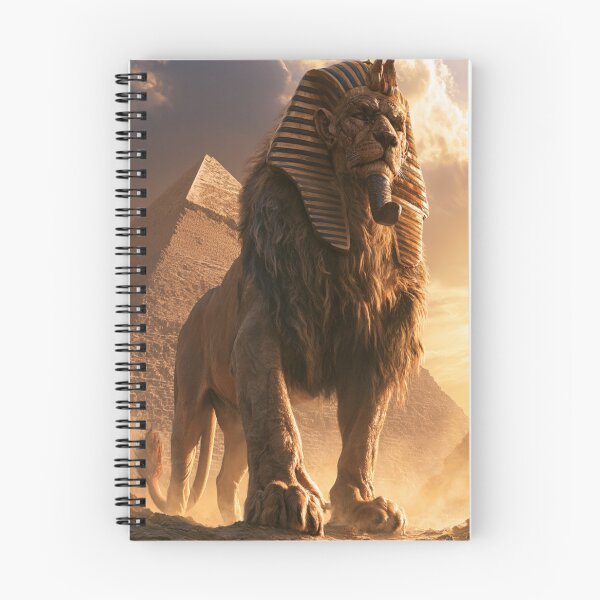Item preview, A majestic Sphynx resting in a desert with pyramids, Fantasy & Mythological Creatures designed and sold by CDC40.