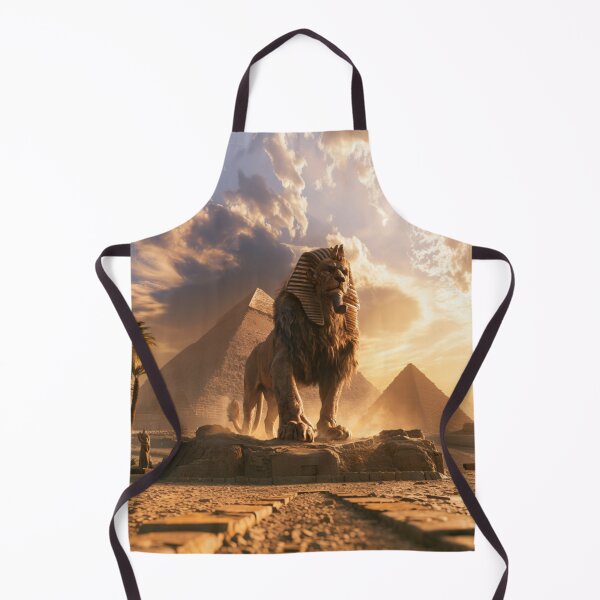Item preview, A majestic Sphynx resting in a desert with pyramids, Fantasy & Mythological Creatures designed and sold by CDC40.