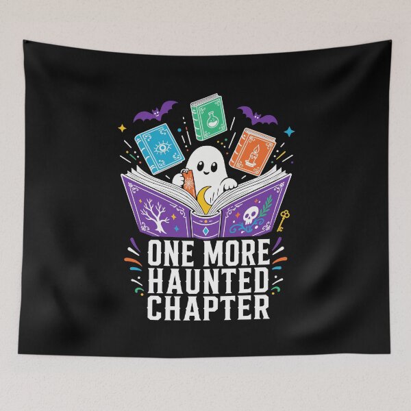 Item preview, Halloween Ghost Bookworm | One More Haunted Chapter designed and sold by Uglyandcute.