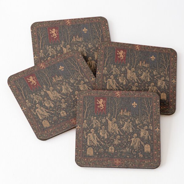 Item preview, Medieval style Halloween Tapestry Zombies designed and sold by Vintage Designs +.