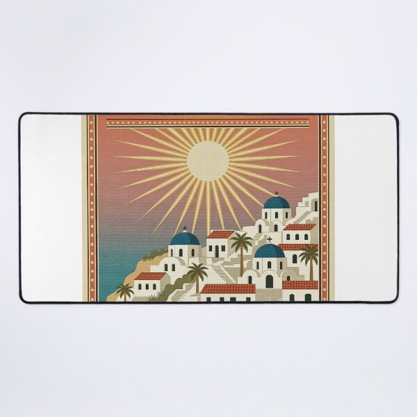 Item preview, Santorini Retro — Vintage Coastal designed and sold by Yesterday's Pixel.