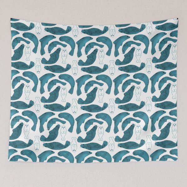Item preview, Cute Blue Seal Pattern designed and sold by EllenorMererid.