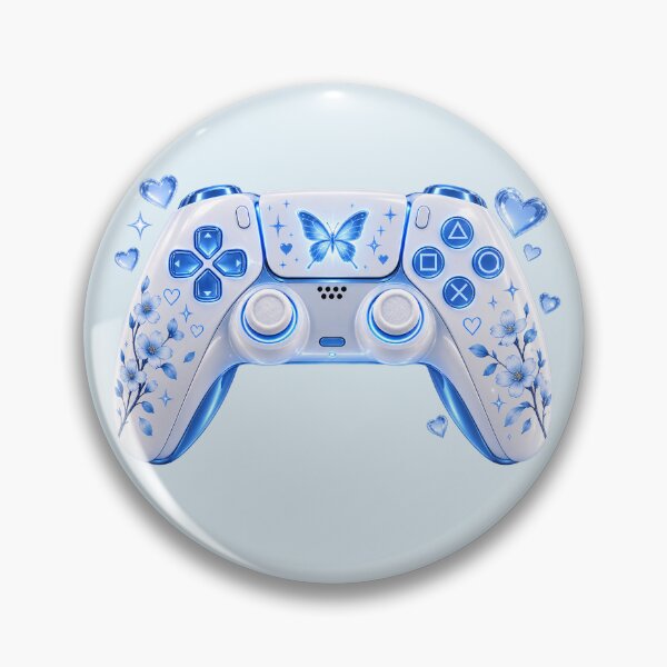 Item preview, Cute Blue & White Gaming Controller – Kawaii Gamer Aesthetic 3D designed and sold by AstraDrip Studio.