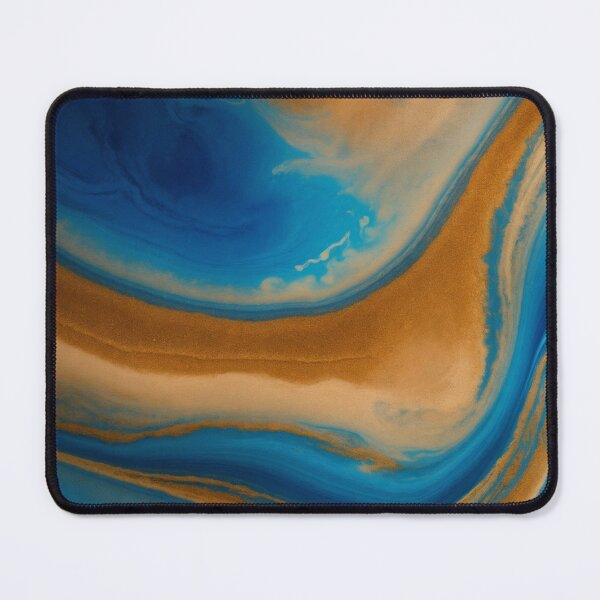 Item preview, Marbled Blue and Orange Abstract designed and sold by shelteredinside.