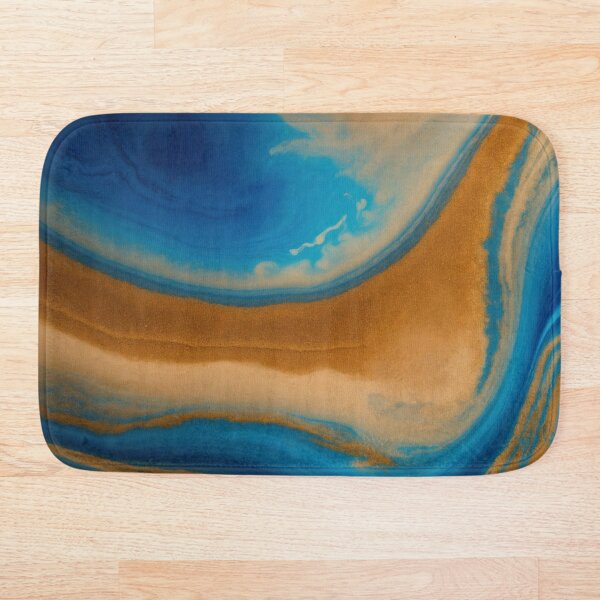 Item preview, Marbled Blue and Orange Abstract designed and sold by shelteredinside.