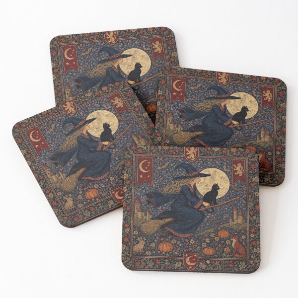 Item preview, Medieval style Halloween Tapestry Witch designed and sold by Vintage Designs +.
