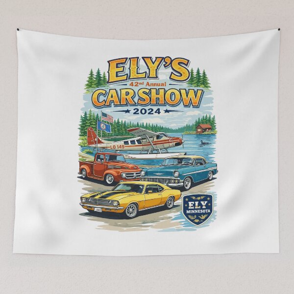 Item preview, Ely's Annual Car Show Poster designed and sold by Matinez Pink.
