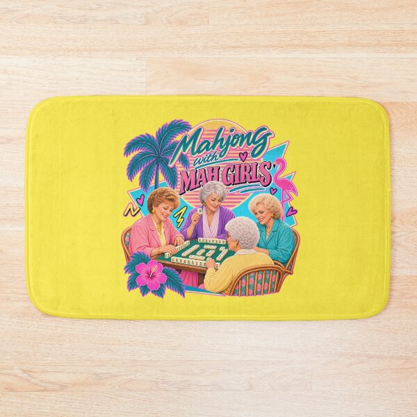 Item preview, Funny Golden Girls Mahjong Parody | 90s Memphis style design - Mahjong with Mah Girls  designed and sold by SpookyShadesLab.