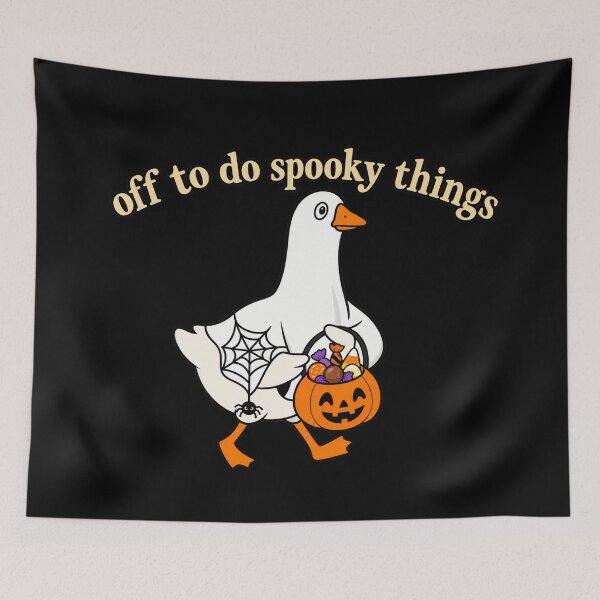 Item preview, Off To Do Spooky Things Goose designed and sold by DogoMalulu.