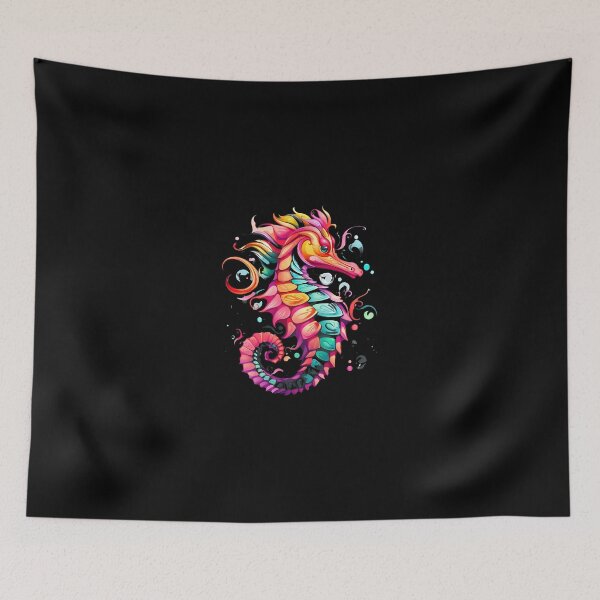 Item preview, Rainbow Seahorse Creature Swirl Art designed and sold by disheragmorgan.