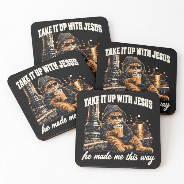 Item preview, Take It Up With Jesus cat  designed and sold by marlo-quade.