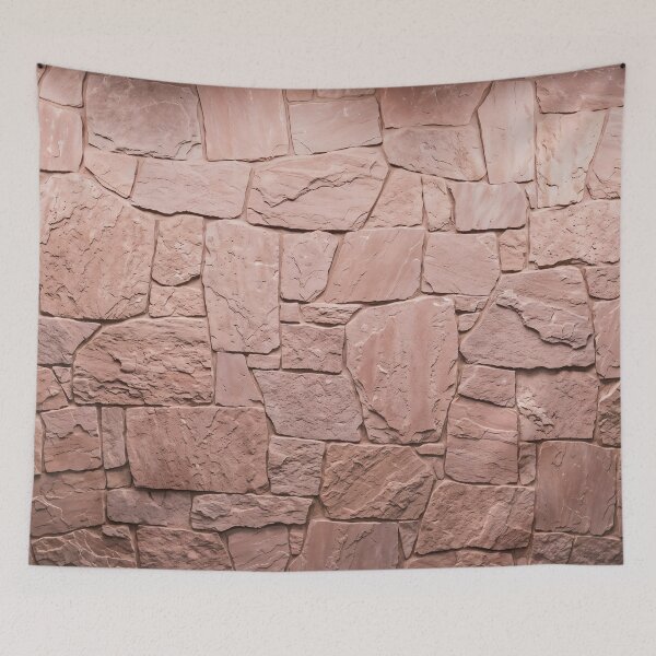 Item preview, Rustic Pink Stone Slates Wall Minimalist Natural Photo HD designed and sold by bard-art.